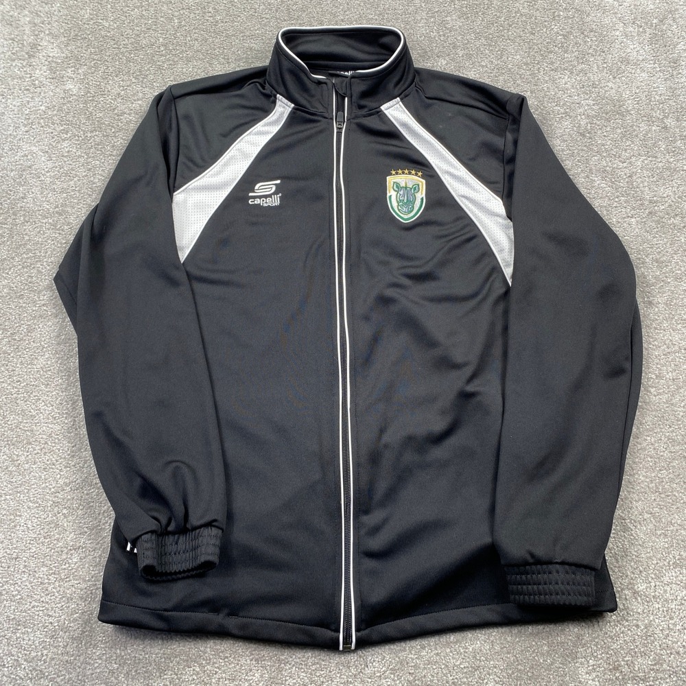 Rochester Rhinos Soccer Capelli Sport Mens Soccer Track Jacket Black Zip Large